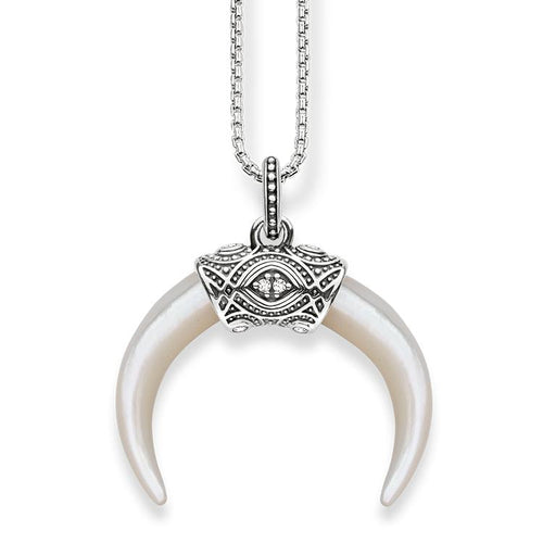 Collar de Colmillo de Tigre de Plata osc