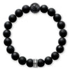 Pulsera de obsidiana de Plata