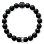 Pulsera de obsidiana de Plata