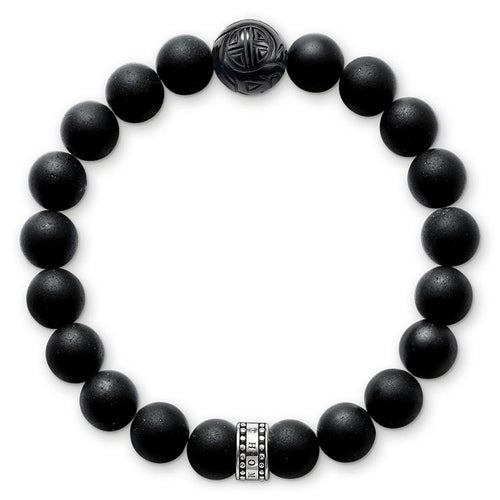 Pulsera de obsidiana de Plata