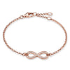 Pulsera de infinity de Baño de oro rosa