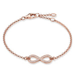 Pulsera de infinity de Baño de oro rosa