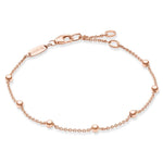 Pulsera de puntos de Baño de oro rosa