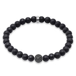 Pulsera de pavé de Plata oscurecida