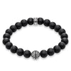 Pulsera de cruz de Plata oscurecida