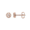 Arete de brillantes de Baño de oro rosa