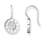 Pendiente Clásico Pavé Blanco de Plata