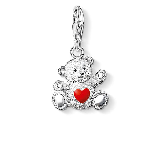 Charm de oso de caridad de Plata