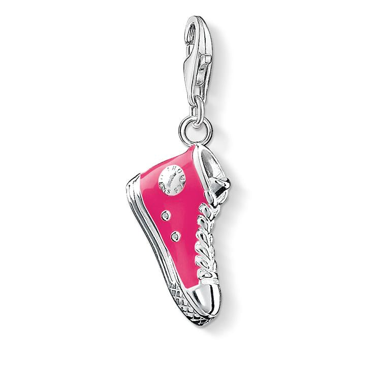 Charm de zapatilla rosa de Plata