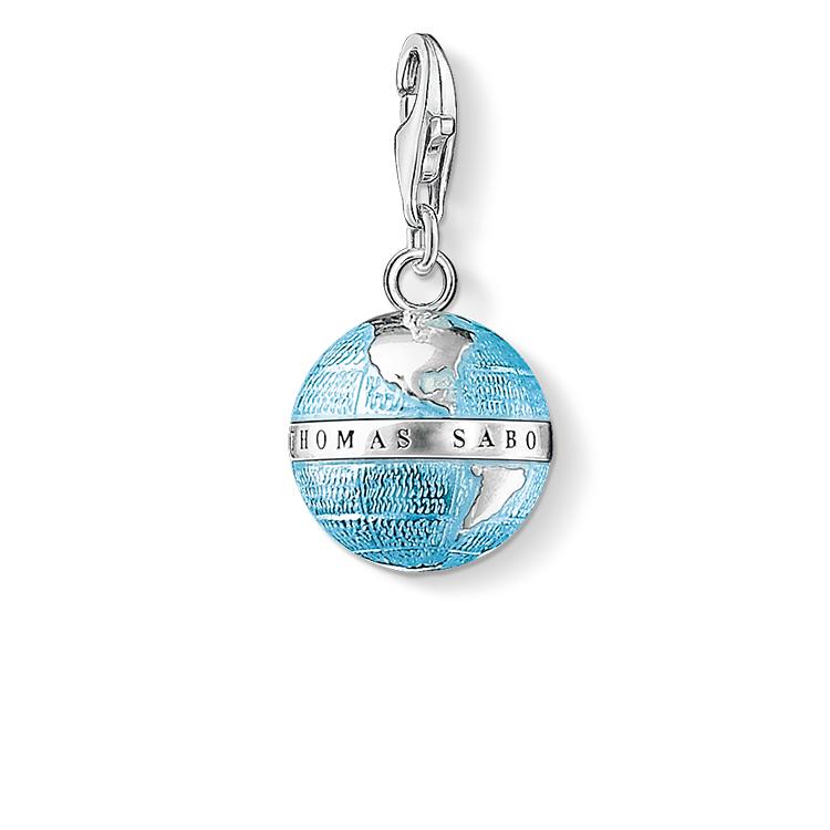 Charm de Globo Terraqueo de Plata