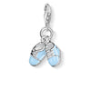 Charm de zapatos azul de bebe de Plata