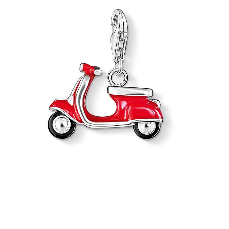 Charm de pasola roja de Plata
