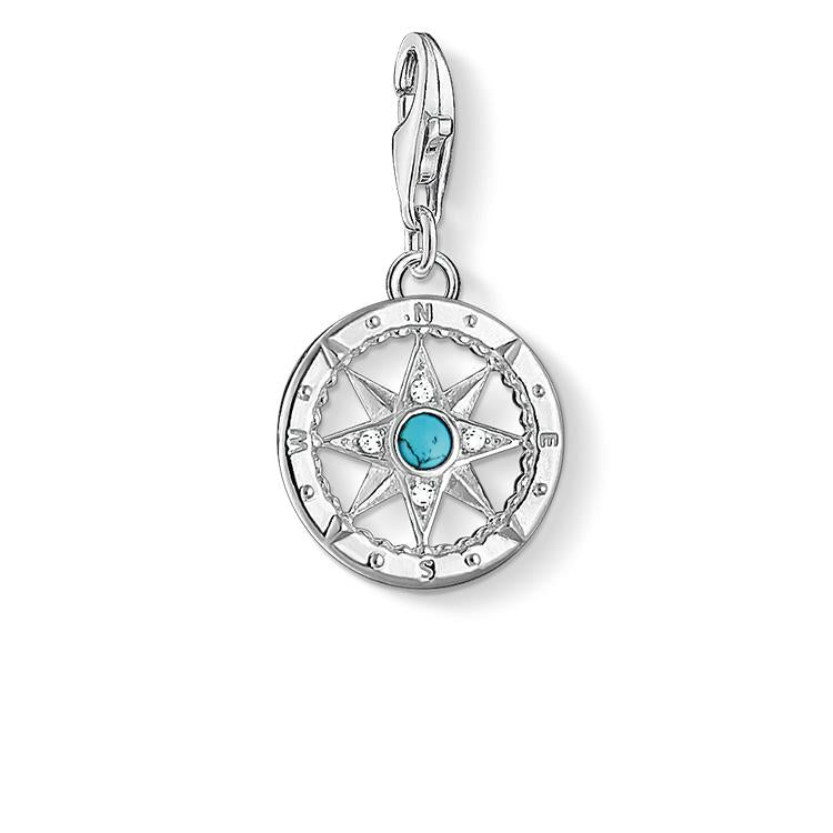 Charm de brújula de Plata