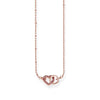 Collar de together corazón de oro rosa