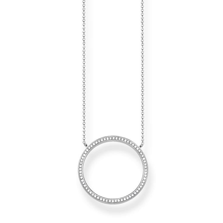 Collar de Círculo Grande de Plata