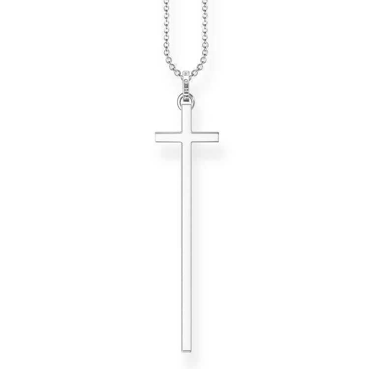 Collar de Cruz lisa de Plata