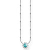 Collar Turquesa Étnica de Plata oscurecida
