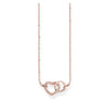 Collar corazón together forever de oro rosa