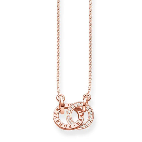 Collar forever together pequeño de oro rosa