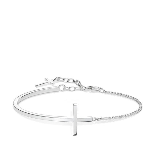 Pulsera de cruz de Plata