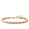 Pulsera beige de Baño de oro