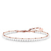 Pulsera Blanca de Baño de oro rosa