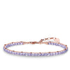 Pulsera violeta de Baño de oro rosa