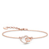 Pulsera Together Forever corazón oro rosa