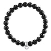 Pulsera elástica Negra de Plata