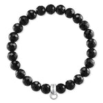 Pulsera elástica Negra de Plata